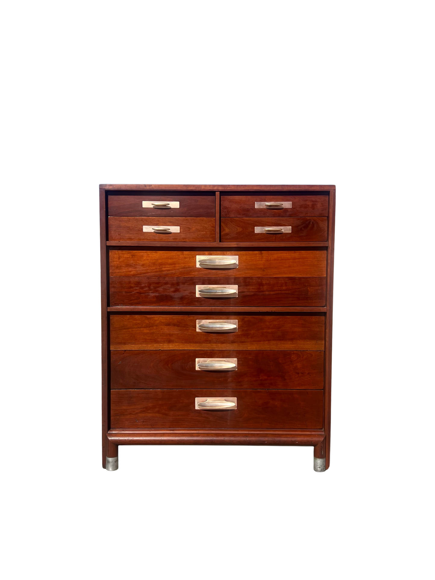 Mid-Century Willet “Trans-East” Solid Cherry 8-Drawer Dresser (c. 1957–1961) Tall Boy Chest of Drawers